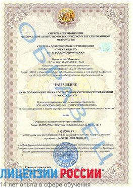 Образец разрешение Палласовка Сертификат ISO 50001